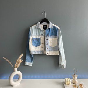 Urban Outfitters BDG Colorblock Crop Denim Jacket